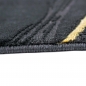 Preview: Wohnzimmerteppich geometrisches Muster in schwarz gold