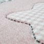 Preview: Kinderteppich Herze Mädchen in rosa creme grau