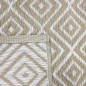 Preview: Kunststoff-Teppich mit Rautenmuster | Outdoorteppich in beige