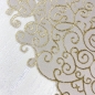 Preview: Designer Teppich mit Orientalischem Muster in weiß gold grau