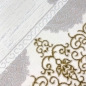 Preview: Designer Teppich mit Orientalischem Muster in weiß gold grau