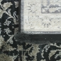 Preview: Moderner Teppich in orientalisches Blumendesign in Beige auf Schwarz