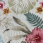 Preview: Outdoor Teppich mit Blumen Muster in creme grau bunt