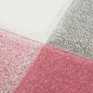 Preview: Moderner Teppich Pastell Farben in Karo Muster Pink Creme Braun