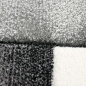 Preview: Designer Teppich mit Konturenschnitt Karo Muster Grau Schwarz Weiss