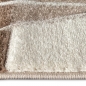 Preview: Designer Teppich mit Konturenschnitt Karo Muster Braun Beige Mocca