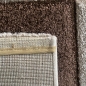 Preview: Designer Teppich mit Konturenschnitt Karo Muster Braun Beige Mocca