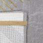 Preview: Designer Teppich mit Palmzweige grau gold