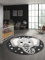 Preview: Kinderzimmer 3D Optik Elefant creme grau schwarz