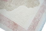 Preview: Designer Teppich mit Ornamenten in Pink Creme Beige