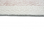 Preview: Designer Teppich mit Ornamenten in Pink Creme Beige