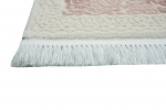 Preview: Designer Teppich mit Ornamenten in Pink Creme Beige