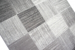 Preview: Designer Teppich mit Karomuster in Beige Grau