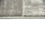 Preview: Designer Teppich mit Karomuster in Beige Grau