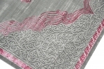 Preview: Designer Teppich Orientteppich in Grau Silber Rosa