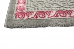 Preview: Designer Teppich Orientteppich in Grau Silber Rosa