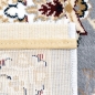 Preview: Orientalischer Teppich mit Verzierungen in creme grau