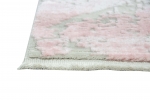 Preview: Designer Teppich mit Fransen Creme Beige Rosa