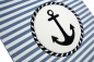 Preview: Kinderteppich Maritim mit Anker in Blau Creme