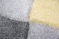 Preview: Designer Teppich mit Tropfen Muster in Grau Creme Gelb