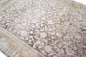 Preview: Teppich mit floralem Design aus Naturfasern in beige