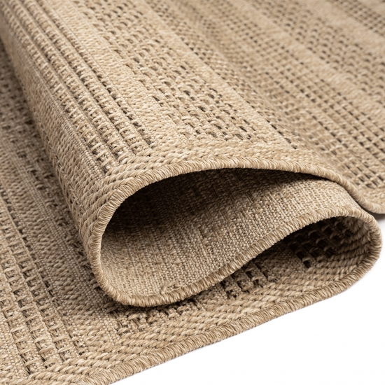 Outdoorteppich in Sisal-Optik mit gestreiftem Muster beige/braun