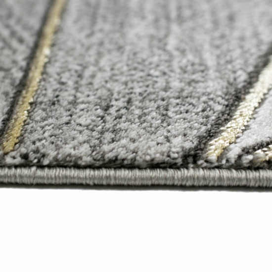 Designer Teppich Muster in grau gold