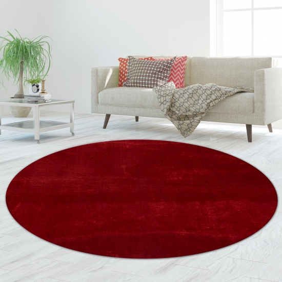 Teppich Shaggy  Flokati in rot