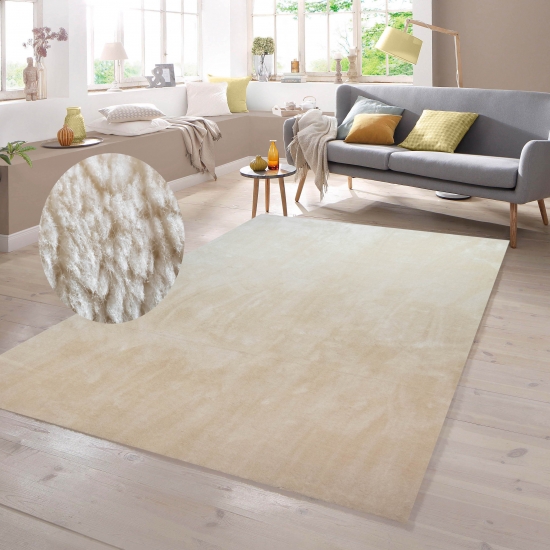 Teppich Shaggy  Flokati in beige