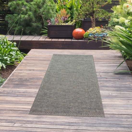 In- & Outdoor Teppich Sisal türkis