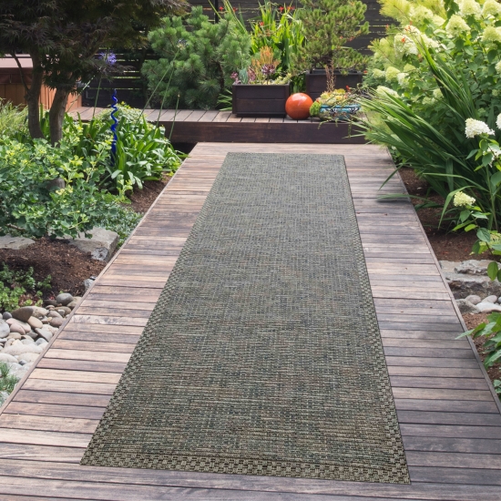 In- & Outdoor Teppich Sisal Optik grau