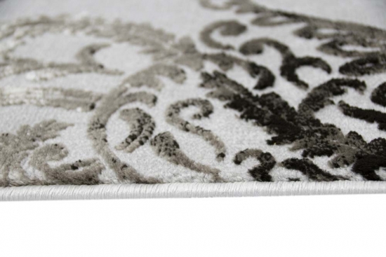 Designer Teppich Ornament Grau Cream Taupe