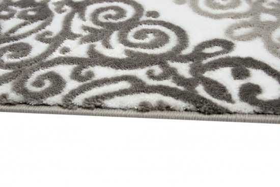 Moderner Teppich mit Glitzergarn Ornamente Meliert in Creme Beige Grau Anthrazit Rose