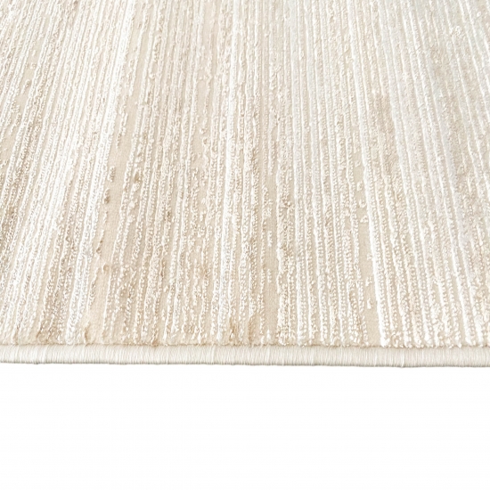 Moderner gestreifter Teppich in beige