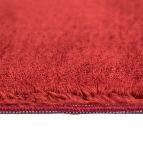 Designer Badezimmer Teppich – abgerundete Ecken – rot