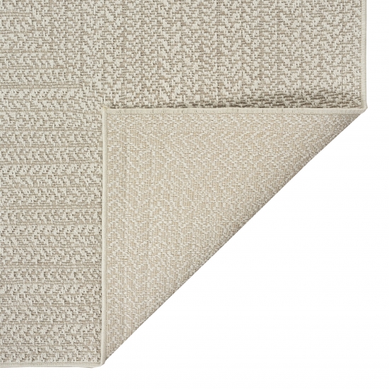 Langlebiger Outdoor-Teppich im Jute-Look Terrassen- und Gartenteppich Creme