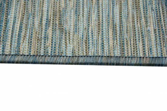 Teppich beidseitig nutzbar Farbe Blau Beige