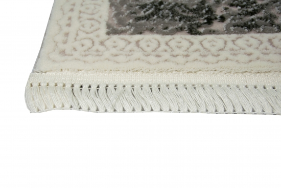 Designer Teppich Ornamente in Grau Creme Beige