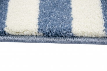 Kinderteppich Maritim mit Anker in Blau Creme