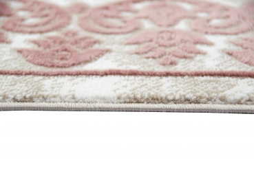 Teppich Vintage in Rosa Beige Creme