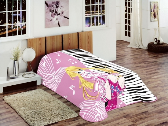 Wohndecke Prinzessin mit Piano Design Bunt