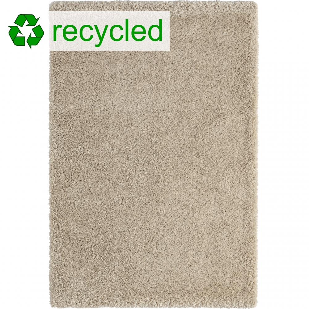 Recycle Flauschteppich in beige