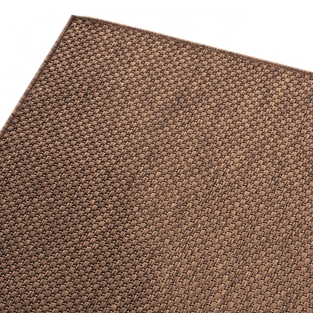 Einfarbiger Teppich Sisal für In- & Outdoor in braun