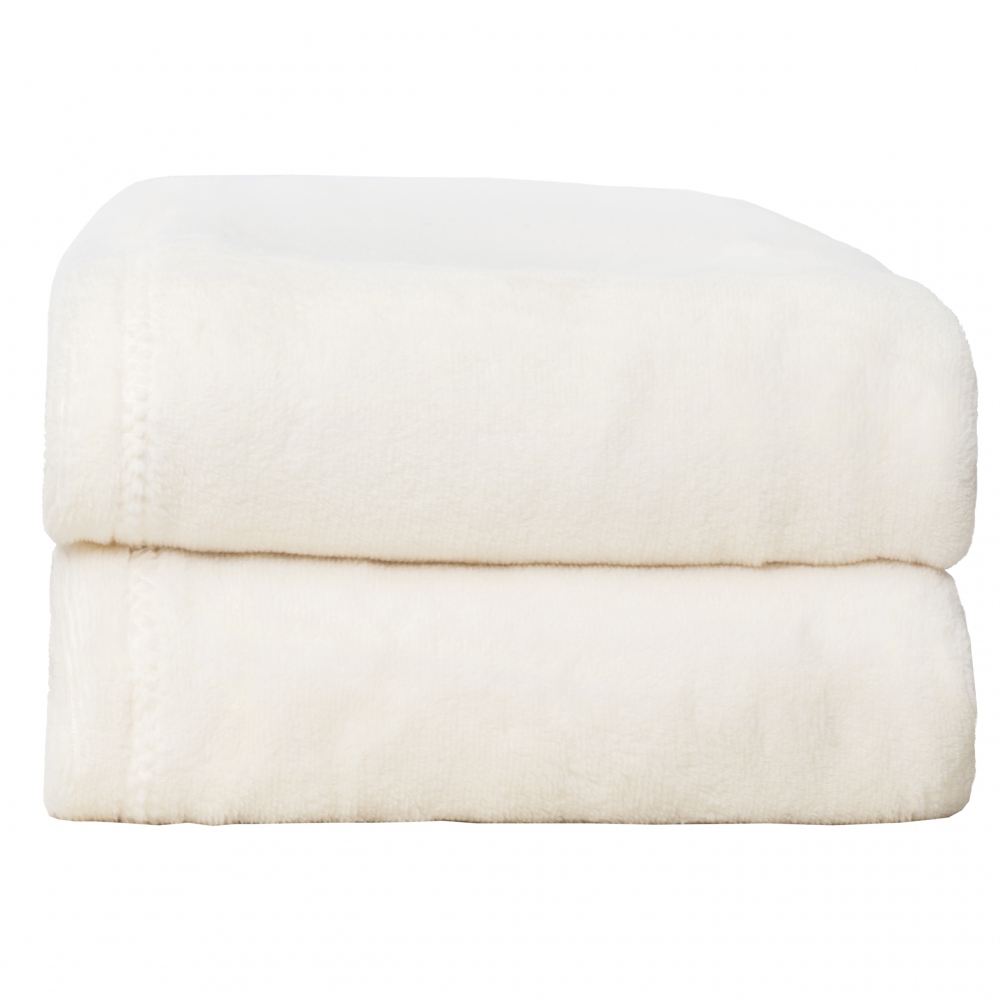 Bettdecken Tagesdecken flauschig weich für Couch & Sofa in creme