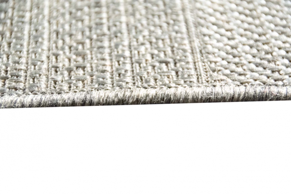 Teppich Sisal Optik Karo Design Grau