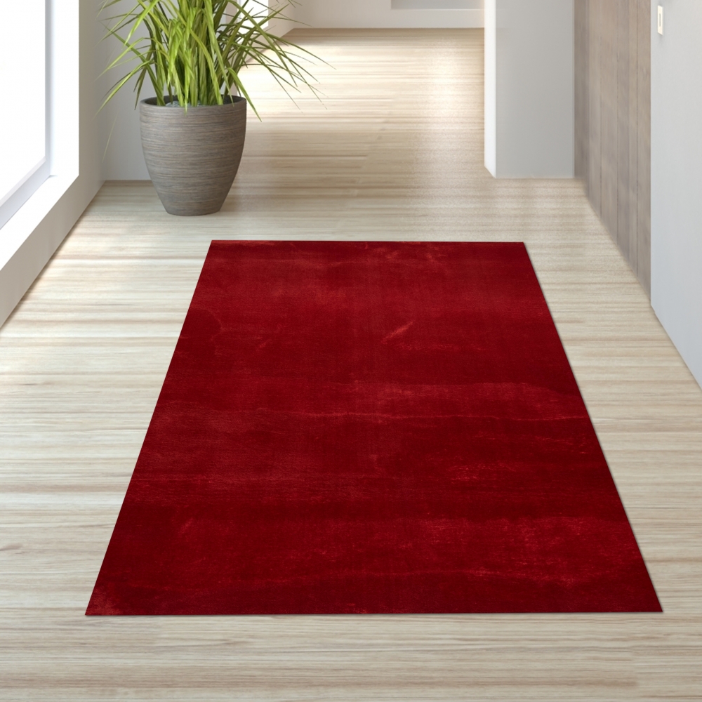 Teppich Shaggy  Flokati in rot