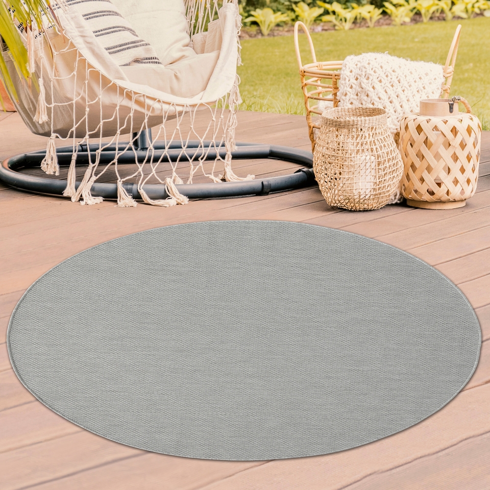 Teppich Modern Sisal Wintergarten grau