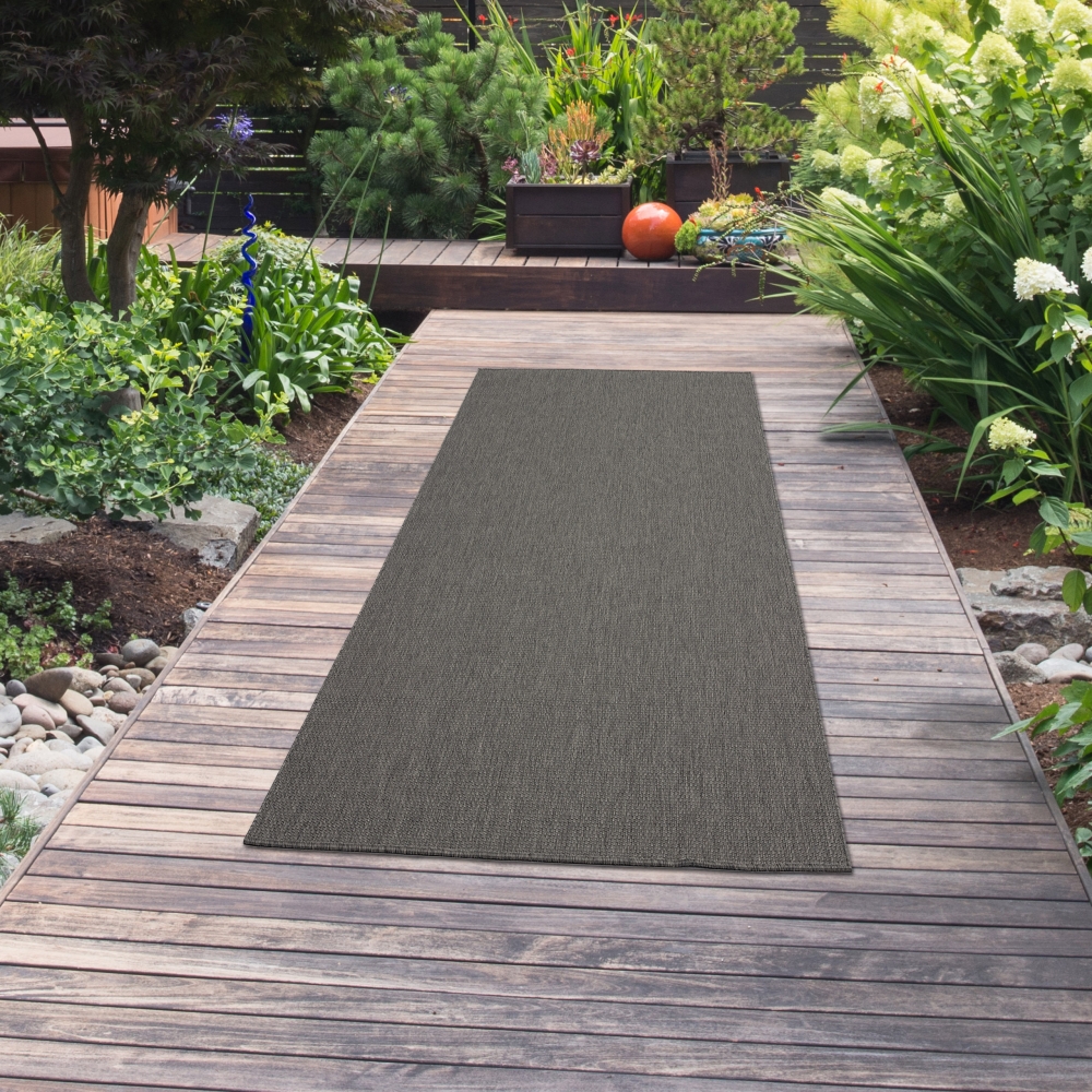 Teppich Modern Sisal In- & Outdoor anthrazit