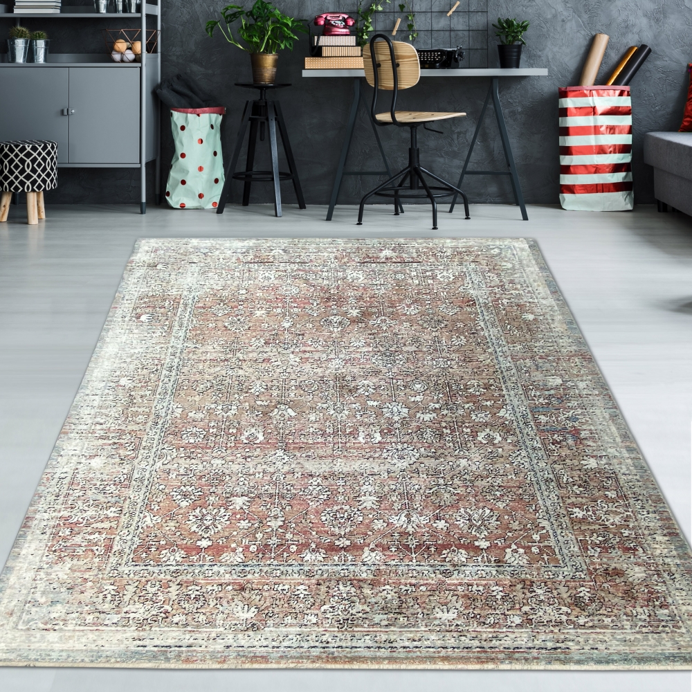 Orientalischer Teppich in creme braun