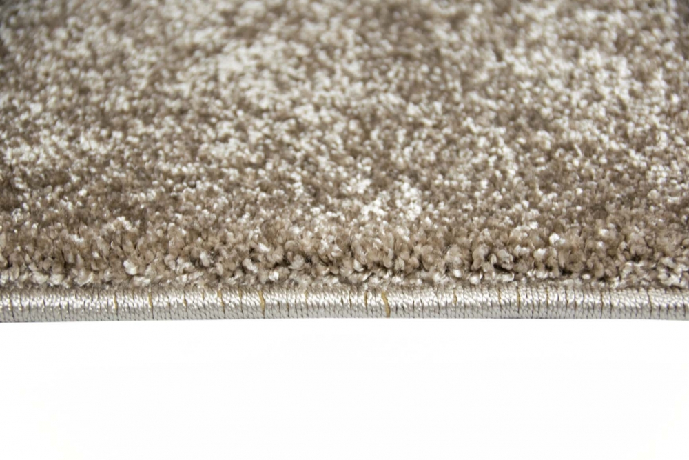 Designer Teppich Kurzflor mit Uni Design Beige